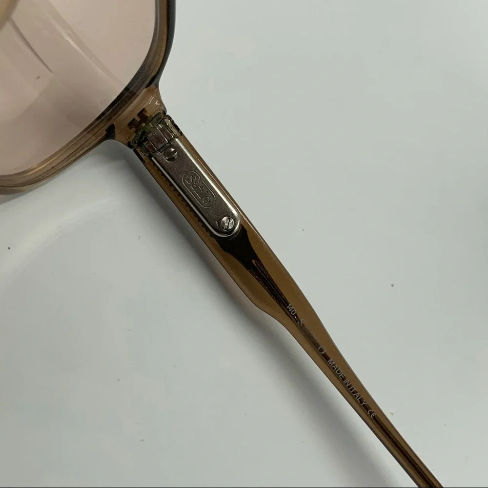Vintage Safilo Elasta Brown Translucent Oval Frame